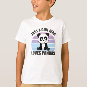 Nur ein Mädchen, das Pandas Sweet Animals Lieben T-Shirt