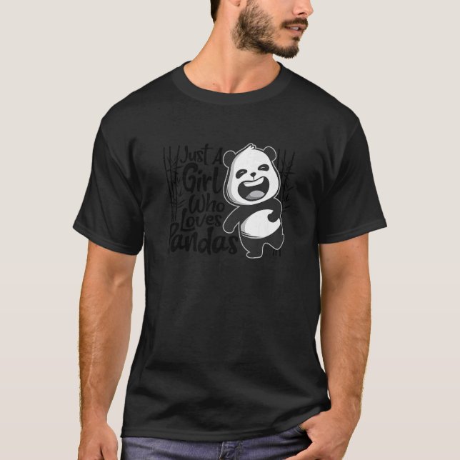 Nur ein Mädchen, das Pandas-Tier für Frauen Liebe  T-Shirt (Vorderseite)