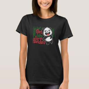 Nur ein Mädchen, das Pandas-Tier für Frauen Liebe T-Shirt