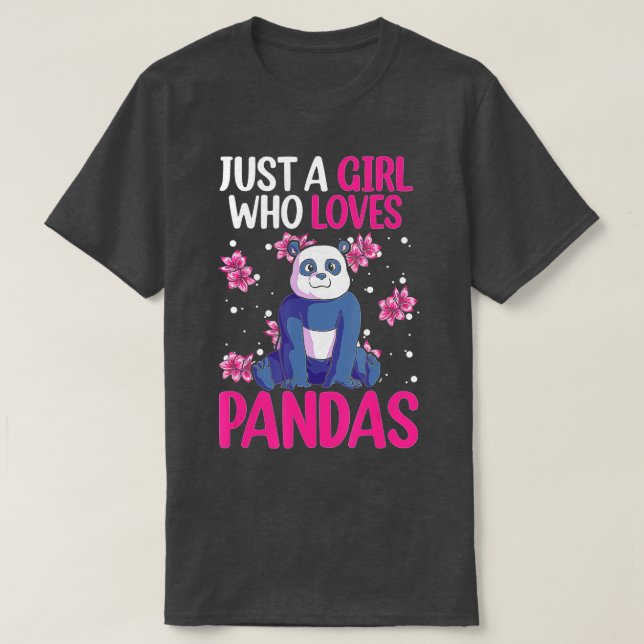 Nur ein Mädchen, das Pandas Women Pandabear Panda  T-Shirt (Design vorne)