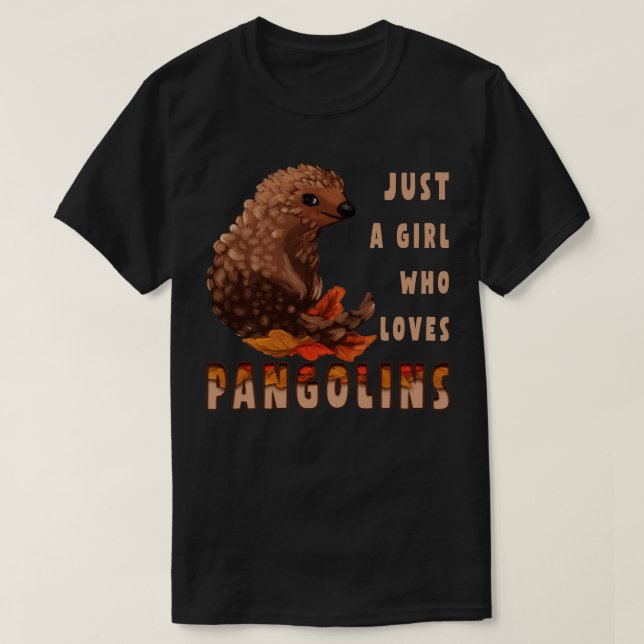 Nur ein Mädchen, das Pangolins Lieben T-Shirt (Design vorne)