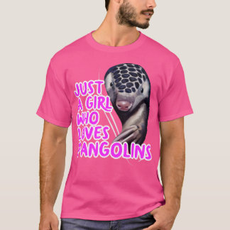 Nur ein Mädchen, das Pangolins Lieben T-Shirt