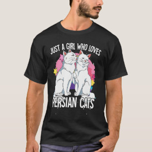 Nur ein Mädchen, das persische Katzen liebt T-Shirt