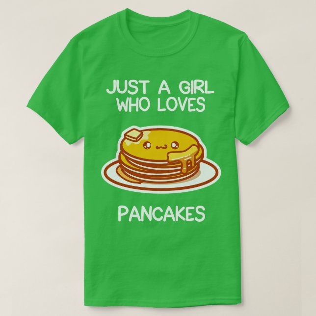 Nur ein Mädchen, das Pfannkuchen Liebe T-Shirt (Design vorne)