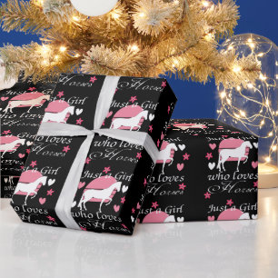 Nur ein Mädchen, das Pferde in Rosa liebt Geschenkpapier