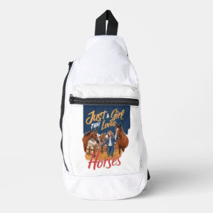 Nur ein Mädchen, das Pferde Liebe(1) Crossbody Bag