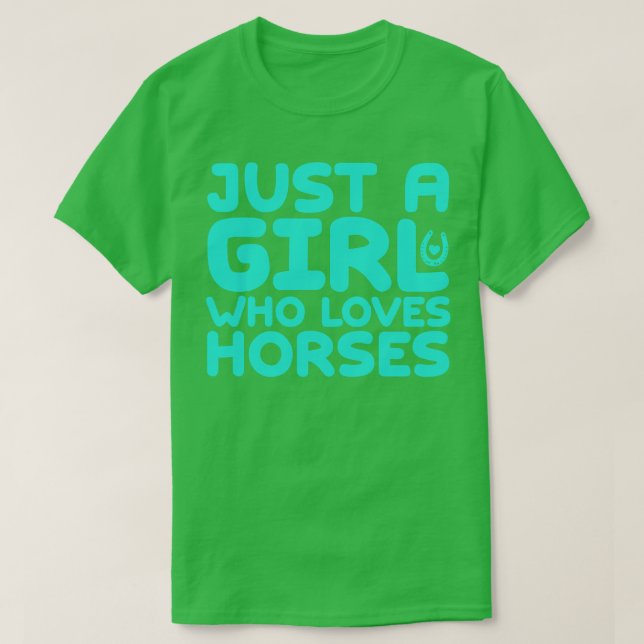 Nur ein Mädchen, das Pferde Liebe 1 T-Shirt (Design vorne)