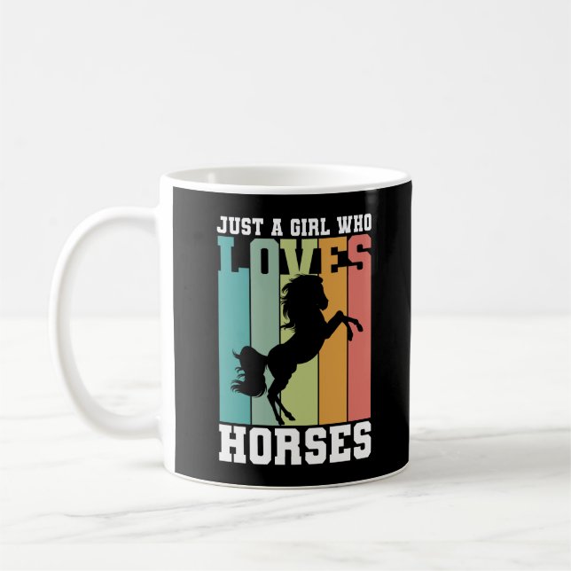 Nur ein Mädchen, das Pferde Liebe | PferdeGirl Kaffeetasse (Links)