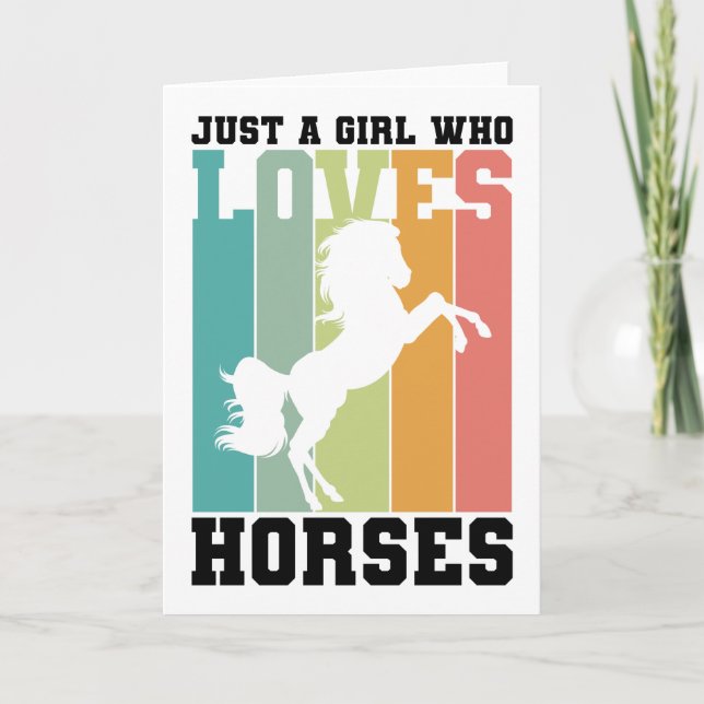 Nur ein Mädchen, das Pferde Liebe | PferdeGirl Karte (Vorderseite)