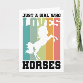 Nur ein Mädchen, das Pferde Liebe | PferdeGirl Karte