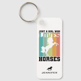 Nur ein Mädchen, das Pferde Liebe | PferdeGirl Schlüsselanhänger