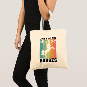 Nur ein Mädchen, das Pferde Liebe PferdeGirl Tragetasche