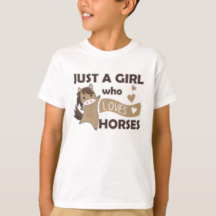 Nur ein Mädchen, das Pferde Liebe. Pferdeherz T-Shirt