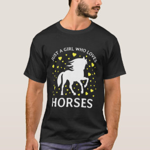 Nur ein Mädchen, das Pferde Liebe Pferdereiten Pfe T-Shirt
