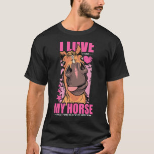 Nur ein Mädchen, das Pferde Liebe, Pferderennen fü T-Shirt