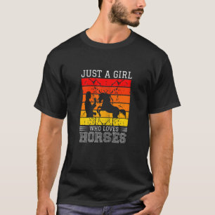 Nur ein Mädchen, das Pferde Liebe Pferderennen Quo T-Shirt