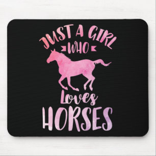 Nur ein Mädchen, das Pferde Liebe Reiten Mousepad
