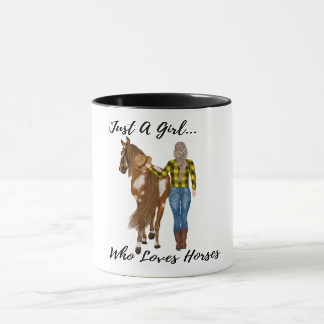 Nur ein Mädchen, das Pferde Liebe Tasse (Zentrum)
