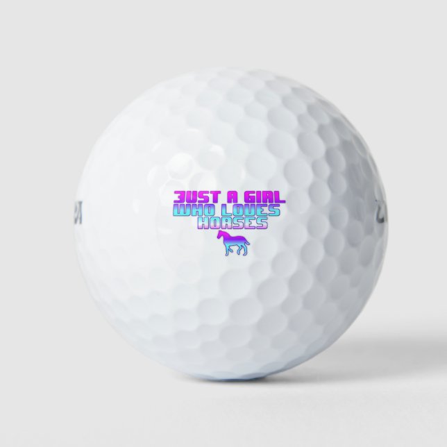 nur ein Mädchen, das Pferde Lieben Golfball (Vorderseite)