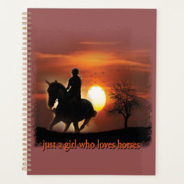 nur ein Mädchen, das Pferde Lieben Planer