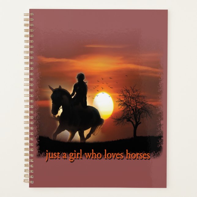 nur ein Mädchen, das Pferde Lieben Planer (Vorderseite)