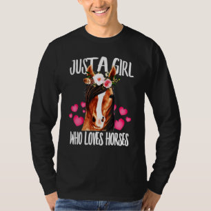 Nur ein Mädchen, das Pferde Lieben Reiten Liebe R T-Shirt