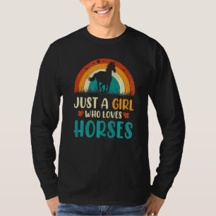 Nur ein Mädchen, das Pferde Lieben Reitpferd Cowgi T-Shirt