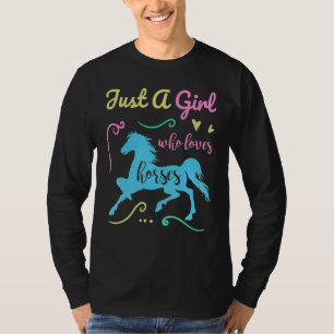Nur ein Mädchen, das Pferde Lieben Reitpferd Cowgi T-Shirt
