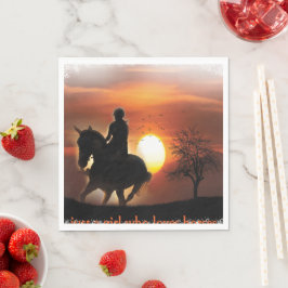 nur ein Mädchen, das Pferde Lieben Serviette