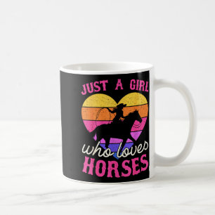 Nur ein Mädchen, das Pferde liebt Frauen Cowgirl T Kaffeetasse
