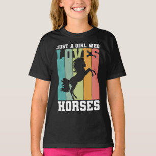 Nur ein Mädchen, das Pferde liebt Pferd Mädchen T-Shirt