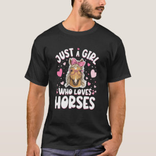 Nur ein Mädchen, das Pferde liebt, Pferdeliebhaber T-Shirt