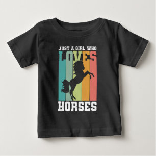 Nur ein Mädchen, das Pferde liebt Pferdemädchen Baby T-shirt