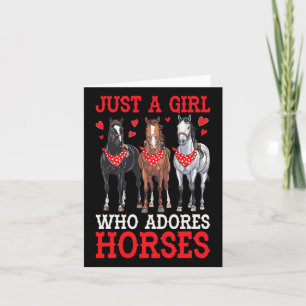 Nur ein Mädchen, das Pferde liebt Reitpferd R Karte