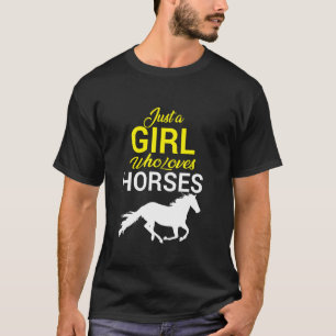 Nur ein Mädchen, das Pferde liebt Süß Lustig Pferd T-Shirt