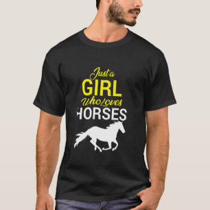 Nur ein Mädchen, das Pferde liebt Süß Lustig Pferd T-Shirt