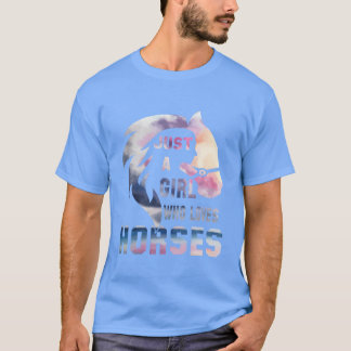 Nur ein Mädchen, das Pferdefreunde liebt T-Shirt