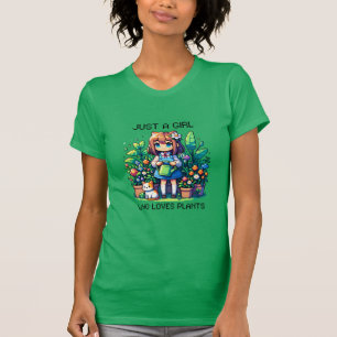 Nur ein Mädchen, das Pflanze Liebe T-Shirt