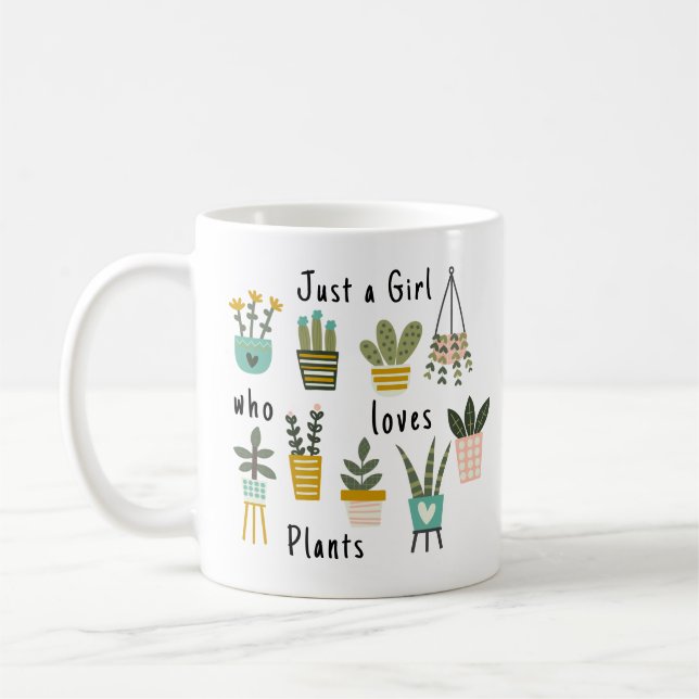 Nur ein Mädchen, das Pflanze Lieben Botanist Kaffeetasse (Links)
