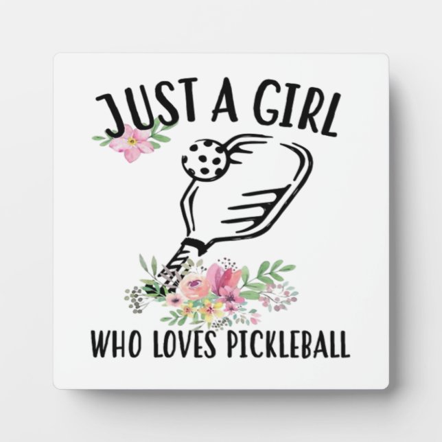 Nur ein Mädchen, das Pickleball Liebe Fotoplatte (Vorderseite)