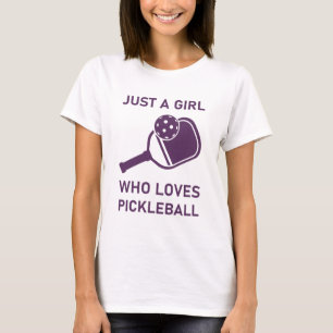 Nur ein Mädchen, das Pickleball Lieben T-Shirt
