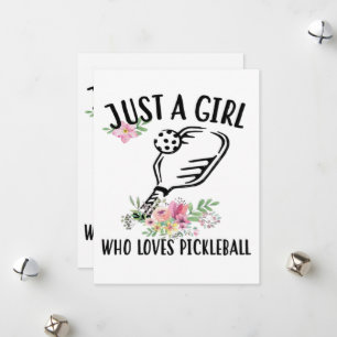 Nur ein Mädchen, das Pickleball liebt Feiertagskarte