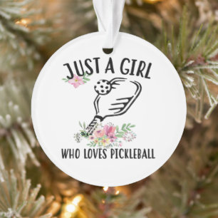 Nur ein Mädchen, das Pickleball liebt Ornament