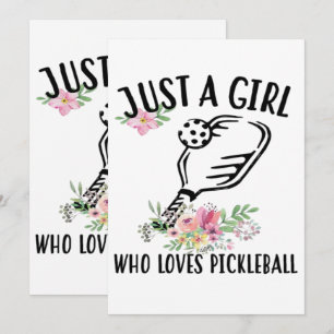 Nur ein Mädchen, das Pickleball liebt Save The Date