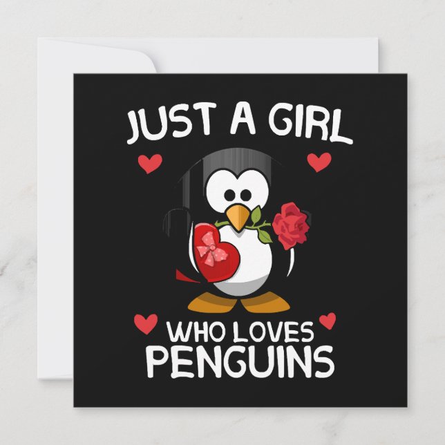 Nur ein Mädchen, das Pinguine Liebe (Vorderseite)