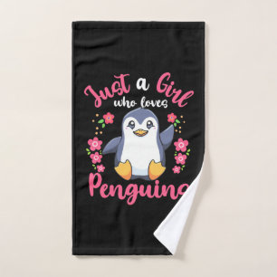 Nur ein Mädchen, das Pinguine Liebe Handtuch