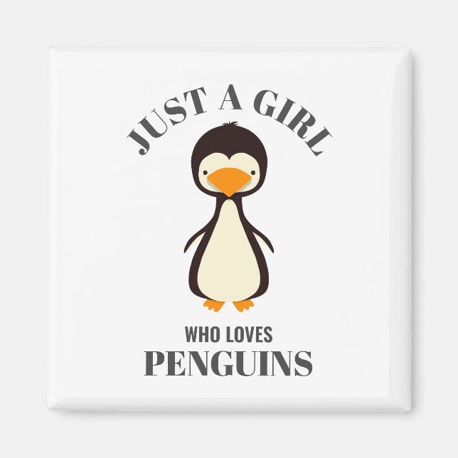 Nur ein Mädchen, das Pinguine Liebe Magnet (Vorne)