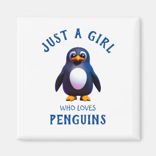 Nur ein Mädchen, das Pinguine Liebe Magnet