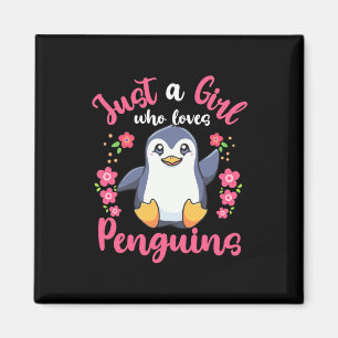 Nur ein Mädchen, das Pinguine Liebe Magnet