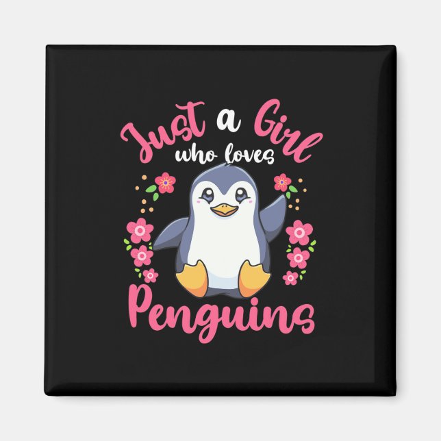 Nur ein Mädchen, das Pinguine Liebe Magnet (Vorne)